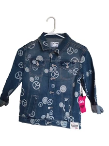 NWT Justice Girls Denim Jean Jacket Blue Sizes  10 12-14 NEW - Picture 1 of 5