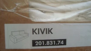 IKEA KIVIK Sofa COVER 3-seat Sofa 89 3/4" BLEKINGE WHITE Slipcover 201.831.74 - Picture 1 of 17
