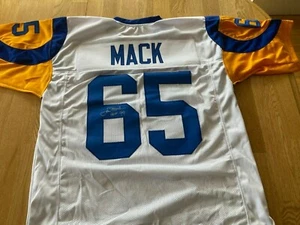 Camiseta firmada por Tom Mack de Los Angeles Rams con certificado de autenticidad  - Imagen 1 de 4