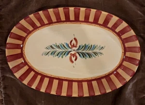 Gail Pittman ~ "Siena" / Christmas ~ Oval 14" Serving Platter ~ Mint Condition - Picture 1 of 5