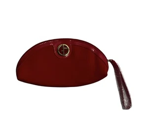 Borsa a mano GIORGIO ARMANI Beauty ROSSA Cerniera Rotonda Polso Borsa Trucco Nuova Senza Etichette - Foto 1 di 7
