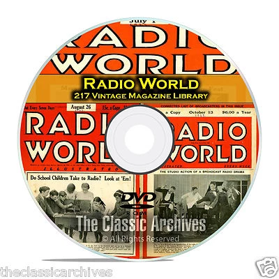 Radio World, 217 Vintage Old Time Radio Magazine Collection on DVD B85 - Image 1 of 4