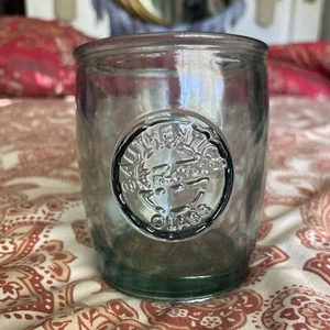 1 San Miguel Authentic 100% Recycled Blue Green Tinted Rocks Glass 4" Tumbler - Picture 1 of 8