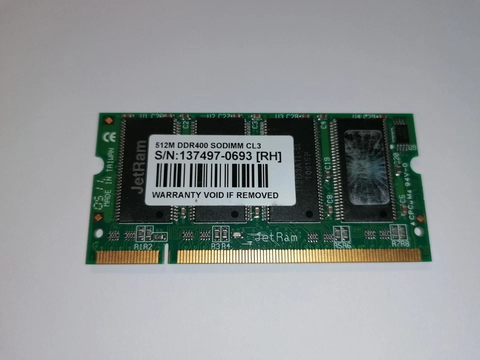 512MB 1RX8 DDR400 PC3200 200PIN SODIMM TRANSCEND - Image 1 of 1