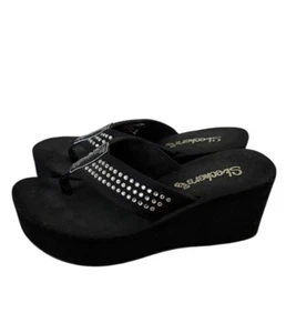 SKECHERS *CALI* Grace Kelly Chunky Platform Sandals Bling 2009 Sz 6 - Picture 1 of 7