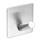 Self Adhesive Hooks, 304 Stainless Steel Sticky Hooks Wall Hangers, Silver Tone
