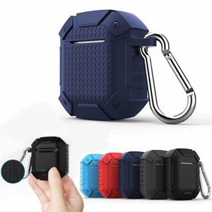 For Apple AirPods 1 Charging Case TPU Heavy Duty Armor Cover Skin + Keychain - Picture 1 of 15