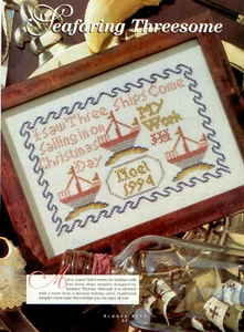 Three Ships Sampler Cross Stitch Magazine Pattern - NKS Publishing - Poem - Picture 1 of 2