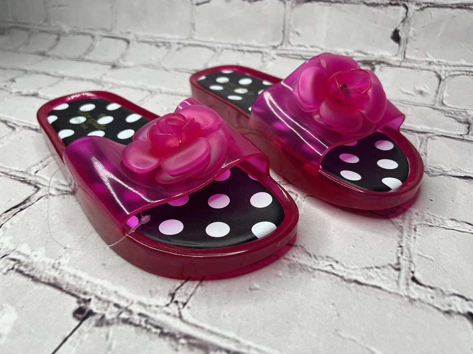 Zapatillas Kate Spade Jelly Rosa Blanco y Negro Lunares Suelas Talla 9 NUEVAS Foto 1 de 4