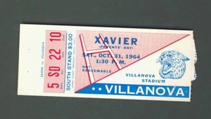 Xavier vs Villanova Ticket Stub 1964 142218 - Picture 1 of 2