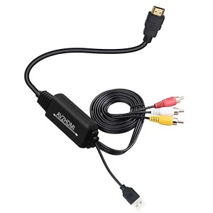 New AV HDMI RCA to HDMI Converter Adapter Composite HDMI Adapter 1080P PAL/NTSC - Picture 1 of 12
