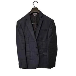 Express Mens Photographer Fitted Suit Jacket- Navy Blue Size 36S - Picture 1 of 5