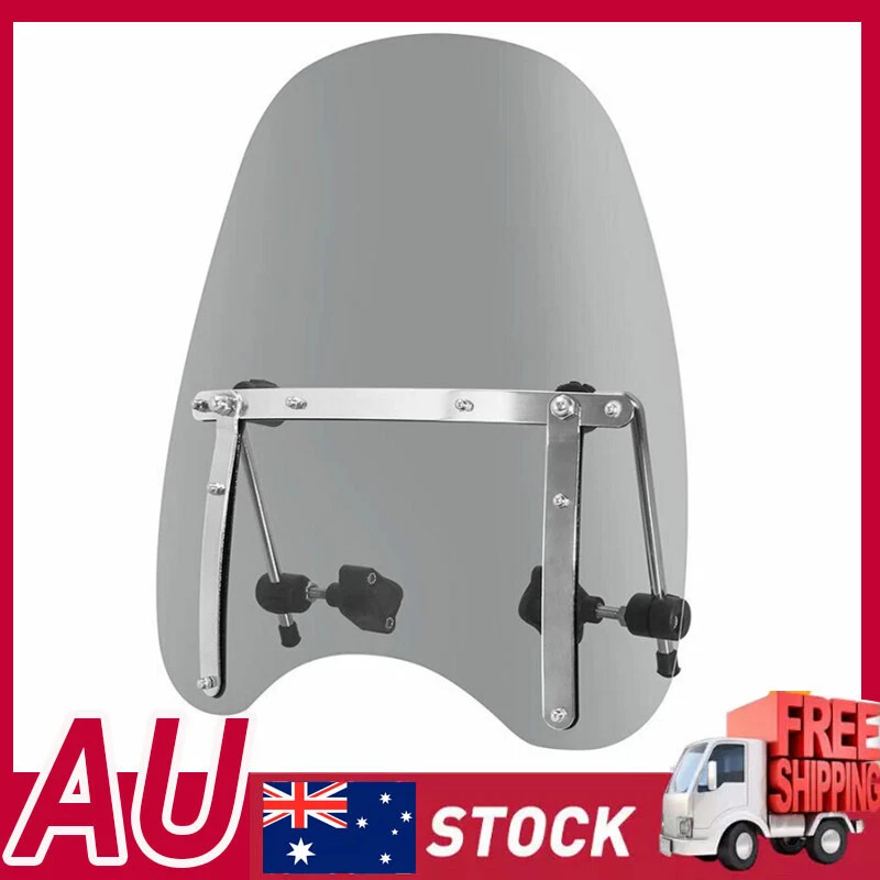 Large Motorcycle Windshield Wind Screen Deflector Bike Windscreen Universal AU  - image 1 of 4
