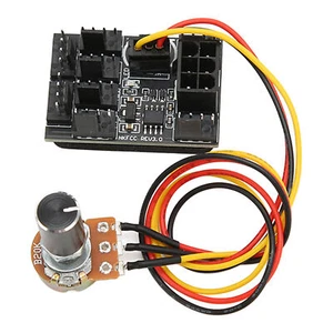2x PC Fan Controller 3 Pin 4 Pin Fan Adapter PWM PC Case Cooling Fan Hub 8 Way - Picture 1 of 22