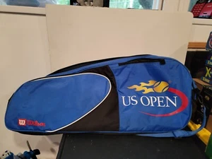 Wilson US Open Tennis Racquet Bag Equipment Pack Blue Shoulder Strap - Picture 1 of 19