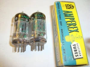One Matched Pair 12AU7 Tubes, In Extremely Rare Philips Classic Label - Picture 1 of 3