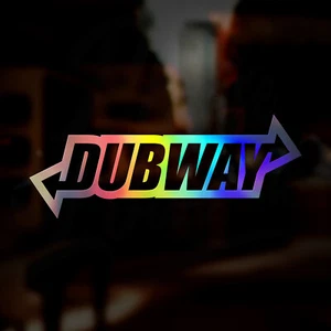 2x DUBWAY Holographic Sticker Decal Car Van Oil Slick Chrome Euro JDM Van Life - Picture 1 of 1