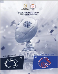 2024 2025 Fiesta Bowl Program CFP Playoffs Boise State Broncos Penn State Lions - Picture 1 of 1