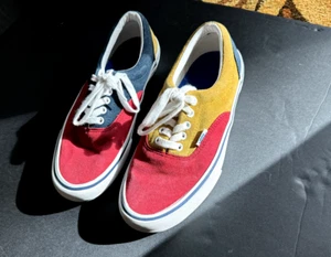 VANS 8.5 MENS AND BOARD SHORTS RARE VINTAGE SET SUEDE MULTI COLOR - Picture 1 of 15