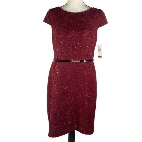 Abito Alyx cocktail festa party lunghezza ginocchio cappuccio manica glitter scintillante donna