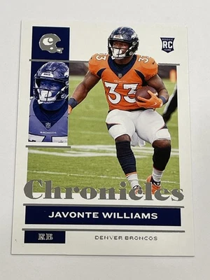 2021 Panini Chronicles Football #31 - Javonte Williams RC - Denver Broncos - Image 1 of 2