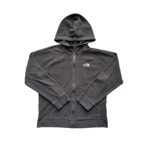 North Face Gray Fleece Hoodie Jacket Size L(14/16) - Picture 1 of 5