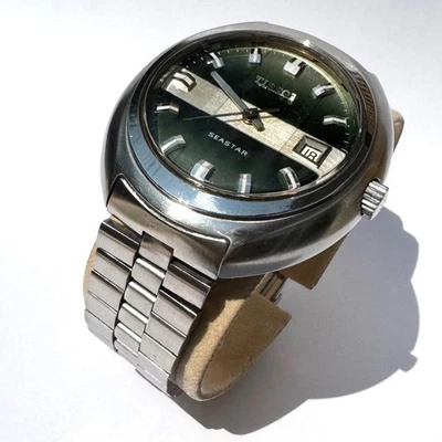 TISSOT SEASTAR AUTOMATIC Vintage 70s Watch Green Gradient Dial 40mm Case - Image 1 of 4