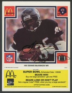 1985 McDonalds DENNIS McKINNON signed card | Bears - autograph - Picture 1 of 1
