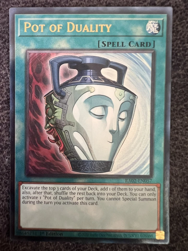 Yugioh Pot of Duality RA02-EN057 Prismatic Ultimate Rare 1st Edition NM - Image 1 of 1