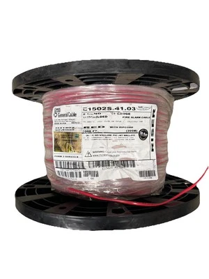 Cabo de alarme de incêndio Carol E1502S.41.03 calibre 18 1000 pés cabo geral vermelho novo - Imagem 1 de 4