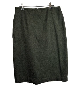 Falda Lápiz Ann Taylor Loft Mezcla Lana Mujer Talla 10 Verde Tweed Forrada Retro - Imagen 1 de 13
