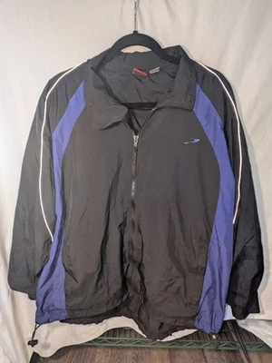 Chaqueta Prospirit Para Hombre Talla L/XL Azul Cremallera Completa Cortavientos Bolsillos con Cremallera De Colección Foto 1 de 4