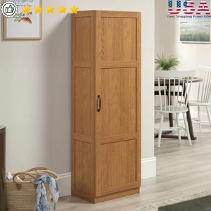 Holz Aufbewahrung Speisekammer Schrank Verstellbare Regale Organizer Allzweck Küche Neu - Bild 1 von 12
