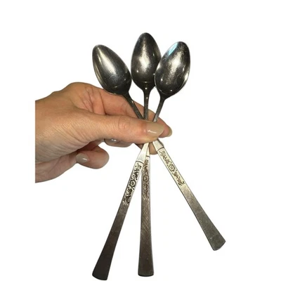 Ecko Eterna Cantina Iced Tea Spoons 3 Stainless Steel Japan Vintage Long Handle - Image 1 of 4