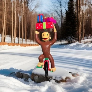 CHRISTMAS ORNAMENT Curious George UNIVERSAL STUDIOS Carlton Cards - Picture 1 of 5