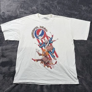 1995 Grateful Dead Mardi Gras Rhythm Devils Camiseta Blanca XXL Vuelta Gira Primavera - Imagen 1 de 12