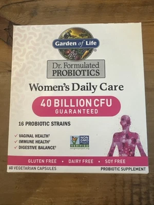 Garden Of Life Dr. Probiótico diario formulado para mujer 40 mil millones de UFC 60 quilates 9/26 Foto 1 de 4