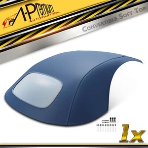 A-Premium Blue Convertible Soft Top for VW VW Beetle 2003-2010 w/ Glass Window - Picture 1 of 9