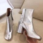 Women's Coin High Heel Split Tabi Toe Ankle Boots Shoes Fashion 2024 Lady Court