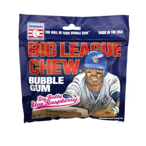 Big League Chew Blue Raspberry Chewing Gum 3 Pouches Free Shipping - Picture 1 of 1