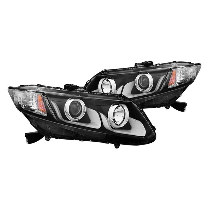 For Honda Civic 12-15 Sedan / 12-13 Coupe Black Projector Headlights LED U DRL - Image 1 of 4