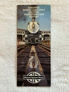 Historic Spencer Shops Travel Brochure North Carolina Transportation Southern RR - Picture 1 of 5