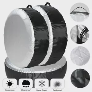1Pc Car Spare Tire Cover Storage Bags Tire Cover Case Wheel Protection Covers - Picture 1 of 14