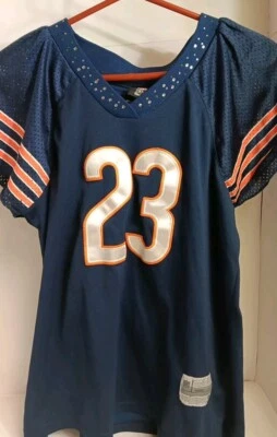 Devin Hester Chicago Bears Jersey Womens Large NFL Football Blue Studded *read* - Image 1 of 4