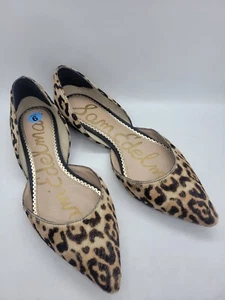 Sam Edelman Rodney d'Orsay Leopard Dyed Cow Hair Flats Shoes Size 6 - Picture 1 of 7