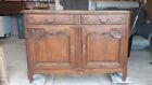 Large Antique French Louis Xv Carved Oak Buffet Cupboard