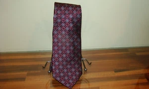 Men's Tie BURMA BIBAS Geometric Diamond Smooth Silk Men's Maroon 62" x 4" NWT - Picture 1 of 4