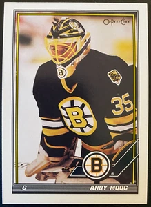 Andy MOOG 1991-92 OPC Bilingual #338 Boston Bruins - Picture 1 of 2