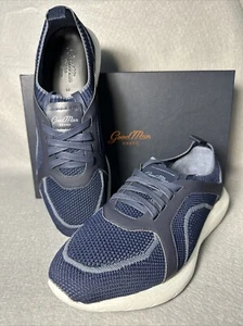 Good Man GMB Knit Trainer Sky Captain Sneakers Italian Leather Mens Size 8 - Picture 1 of 6