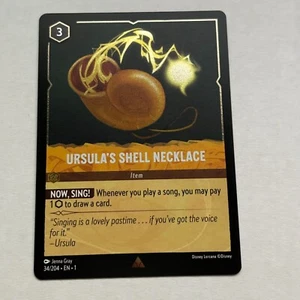 Ursula's Shell Necklace 34/204 Disney Lorcana The First Chapter Cold Foil NM - Picture 1 of 2